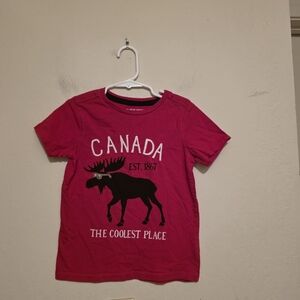 Little Blue House Canada Kids Red T-Shirt Short Sleeve Size 4